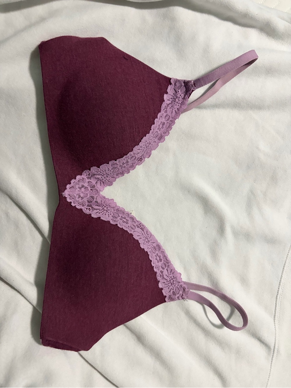 PINK Victoria's Secret Plum and Lavender Lace Bralette - Picture 2 of 3